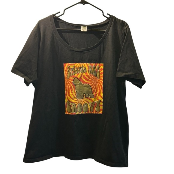Briard Dogs Are Groovy Tee Tshirt 2X Pets Funny Animal - Picture 1 of 5